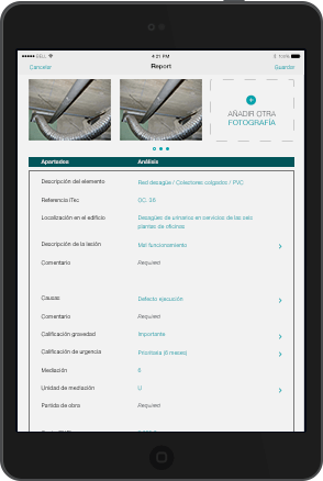 Real estate agencies, state agencies, can report all incidents of their buildings with the Incidencies App, which allows you to control and report any problems or incidents in your buildings by streamlining communication processes and saving administrative tasks